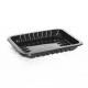 200 X 140 X 20MM Disposable Plastic Tray Black Plastic Meat Packaging Trays Vegetable