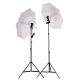 Continuous Photography Video Studio Lighting Umbrella Stand Light Kit Case 45ws