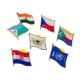 Custom Lapel Pin Badge Round or Flag Shaped With Backing