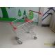 Red 80L 4 Wheel Wire Shopping Trolley With Zinc Plated Clear Coating