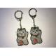 Promotional glittering fortune cat shape keychains custom for top high grade bags packbag decoration