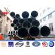 Electrical Power Poles 10 KV - 220 KV Single Circuit GR50 Metal Utility Poles