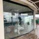 Hidden Frame Curtain Wall Glazing System Faceted Glass 25mm