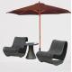 Foshan factory direct Rattan wicker sun bed pool aluminium outdoor lounge set pool furniture sunlounger---6138