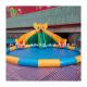 Customizable Amusement Outdoor Inflatable Water Park Water Slide With Pool