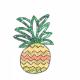 Delicate Sequin Pineapple Patch , Pineapple Sew On Patch Customized Color