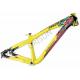 Slope Freestyle Dirt Jump Bike Frame Yellow Color Trail / Am Riding Style