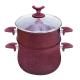 7pcs Aluminum Cooking Pot Set Marble Coating Induction