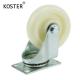 4 Inch Swivel Instrumental Caster with White Locking PP/PA Nylon Industrial Wheels