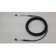 Black DLC-DLC Fiber Optic Patch Cord Low Insertion Loss With 2 Core