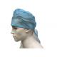 Blue Green Disposable Operating Room Hats , Surgical Doctor Head Cap With Tie