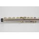 flute 16 open holes C key G key off set silver plated Sterling silver is the most common type of flute material