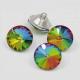 Colorful Shiny Crystal Rhinestone Buttons Iron Material For KTV Sofa