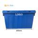 60L Reusable Plastic Moving Boxes Anti slip Hygien HDPE Load 50Kg