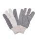 Modelo number C381W 8OZ Black PVC Doted Work Gloves With Cotton Canvas Liner For Industry