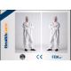 Breathable Disposable Protective Coveralls Lightweight Coverall With Hood White