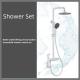 Modern Rainfall Shower Head Set Stainless Steel Surface Polished Wall Mounted
