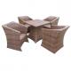 Garden furniture aluminum outdoor synthetic PE rattan set furniture wicker dining table chairs---8222