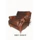 Luxury classic vintage single leather sofa/classical single leather sofa furniture