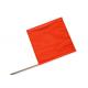 Fluorescent Orange General Safety Signs Nylon Hand Held With Wooden , 30*30cm