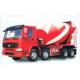 Diesel 8 X 4 Sinotruk STEYR Concrete Mixer Truck 336hp And 8 Cbm In Red Color