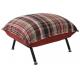 35cm Height Upholstered Footstool Metal Legs Foam And Fabric
