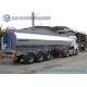 35000 Liters Tri-axle Heating Bitumen Storage Tanks , Aluminum Cover Bitumen Tanker