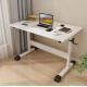 Manual Sit Standing Study Table for Adult White Wooden Modern Luxury CEO Office Desk
