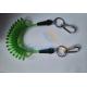 Strong Cable Wire Transparent Green Extendable Safety Spring Tool's Leash