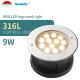 9W 90lm/w SMD3030 Waterproof LED Ground Lamp ERP 850LM