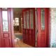 Customized Size Security Solid Wood Doors New Design Painting With Glass