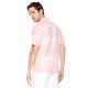 45% Cotton light Pink Check Shirt Mens Standard Fit Open Placket With Buttons