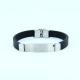 Factory Direct Stainless Steel High Quality Silicone Bracelet Bangle LBI46