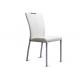 Leather Stainless Steel 44*45*93CM Modern Metal Dining Chairs