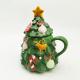 Green Christmas Tree Cup Cute Ceramic Christmas Mug With Lid For Gifts Home Decoration