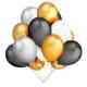 20pcs 12'' Gold Silver Black pink Latex Balloons Happy Birthday Wedding Party Decor Inflatable Air Globos Kids Supplies