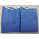 Anti Dust Blue Disposable Hospital Gowns , Safety Protective Clothing