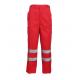 Reflective Strips Patch Pocket Relaxation Red Work Pants