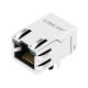 JXT7-1139NL 10G Base-T Tab Up 1 Port Rj45 Jack Connector Right Angle Shielded With YG/G Leds