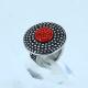 Fashion 316L Stainless Steel Casting Clay CZ Stones Ring LRX359