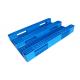 HDPE Reusable Solid Heavy Duty Plastic Pallets 3 - Skids In Blue Color