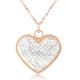 Stainless SteelFashion Jewelry Long Necklace Diamond Heart Pendant