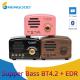 Pink Black Brown Wooden Color Classic Round Portable Bluetooth Speaker Clock Type mp3 Music Playing with Fm radio