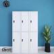 Commercial H1850mm 6 Door Steel Locker Cabinet Metal Gym Locker