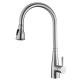 High Arc Gooseneck Kitchen Tap Extendable Spray Head Sink Faucet