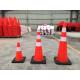 Flexible 1.65kg Orange Traffic Cones High Brightness Reflective Tape 36 Traffic Cones