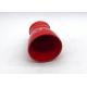 Decal Dolomite Material Red Egg Holder , Footed Egg Cup For Dinner Easter Tableware