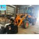 Chinese mini front wheel loader with snow sweeper attachments loader broom