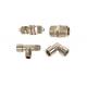 Knurling Nut Type Pneumatic Line Fittings In Brass Nickle Plated Optional Size