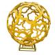 Metal Flower Ball Golden Sculpture Large Metal Garden Ornaments